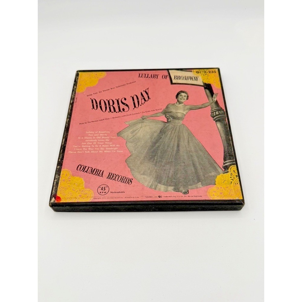 Doris Day Lullaby Of Broadway Columbia B-235 4x45 RPM Box Set Vintage Album